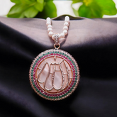Elegance Meets Faith: Zircon-Studded Allah ﷲ Calligraphy Pendant