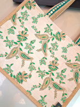 Naaz (ناز) Embroidered Jute Tote Bag – Green Floral Handcrafted Tote for Women