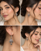 Gothic Charm Earrings Collection | 5-Piece Stylish Silver Set