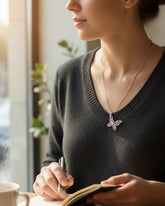 Filigree Butterfly 925 Sterling Silver Necklace