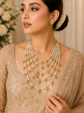 5 layered kundan rani haar pearl necklace bridal jewelry Pakistan