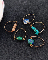 Aurora Gemstone Wire Rings – Minimal Statement Rings