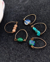 Aurora Gemstone Wire Rings – Minimal Statement Rings
