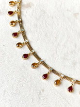 Zara Gemstone Drop Payal | Gold Tone Anklet with Zircon