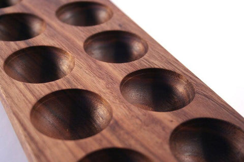 Mahogany Wooden Kitchen Egg Holder Tray - waseeh.com