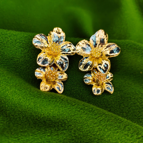 Elegant Bohemian Metal Flower Earrings