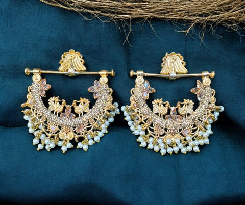 Chandbali Peacock Jhumkas – Handcrafted Elegance for Every Occasion