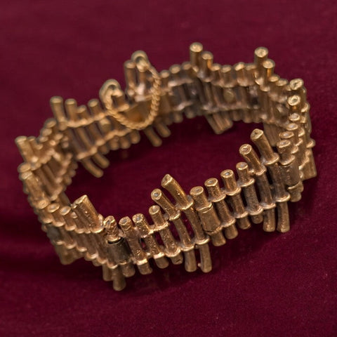 Zeenat Antique Bangle – Egyptian-Inspired Textured Statement Piece