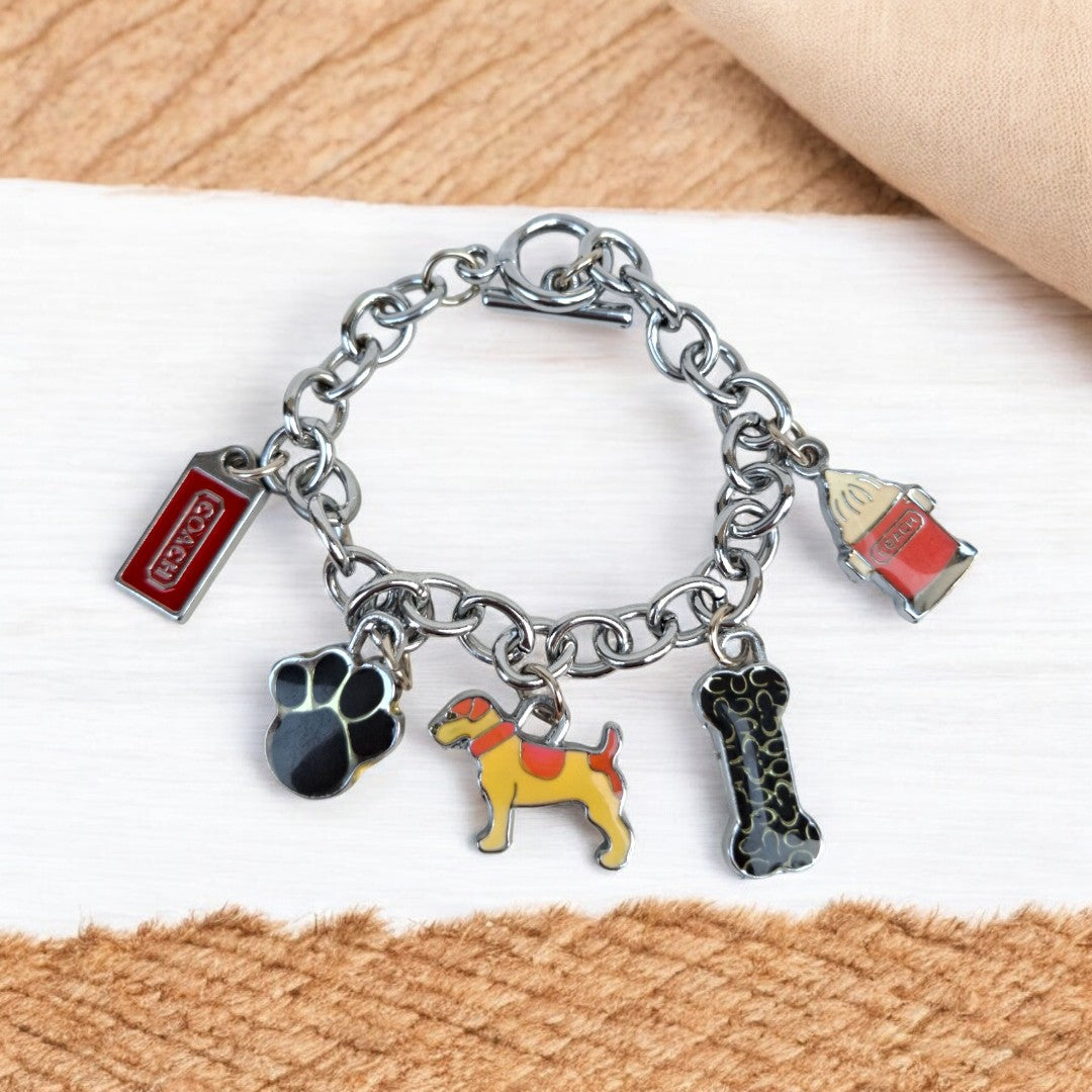 Fashion Charm Bracelet – Elegant Silver-Tone Chain for Girls/Women