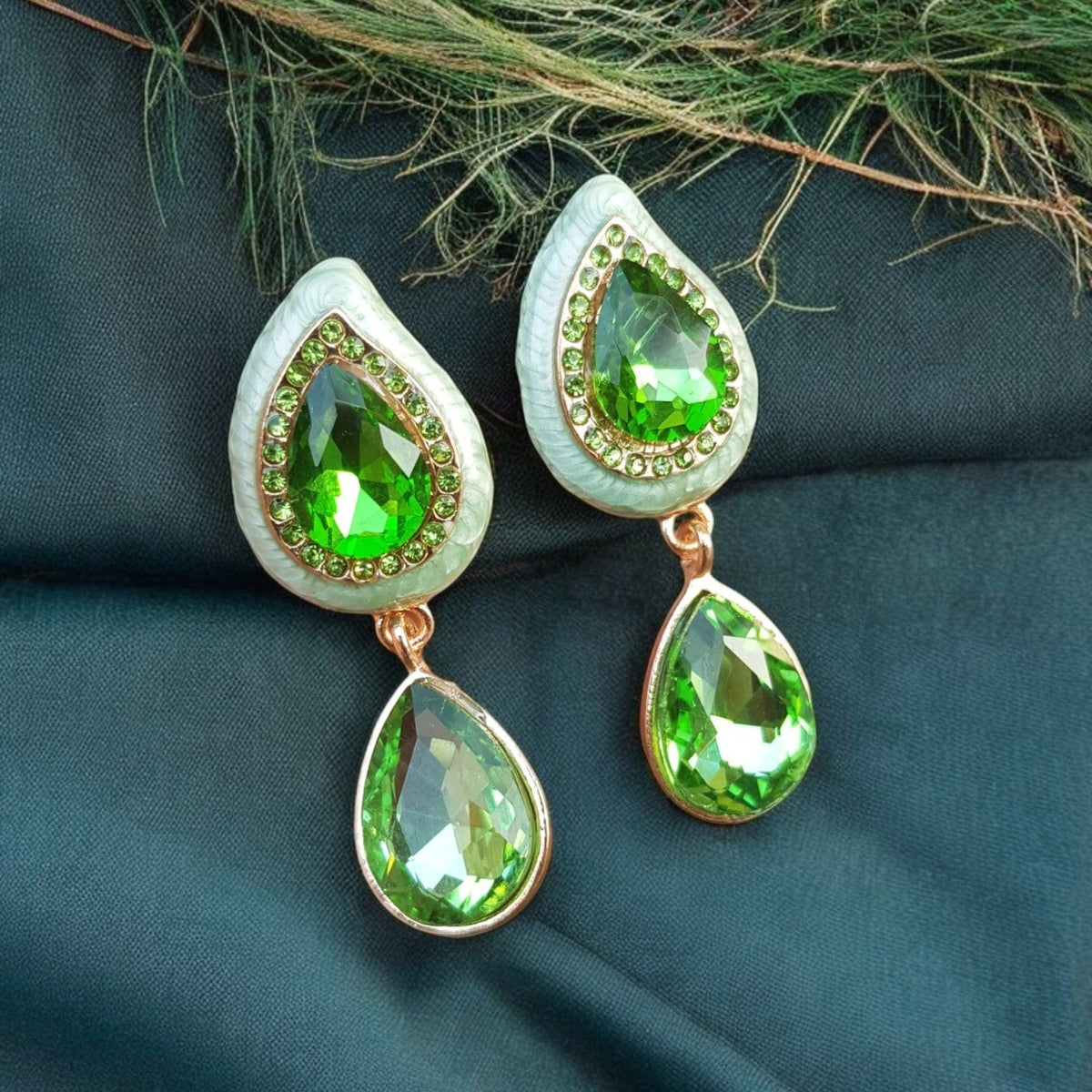 Ocean Drop Crystal Sparkle Earrings