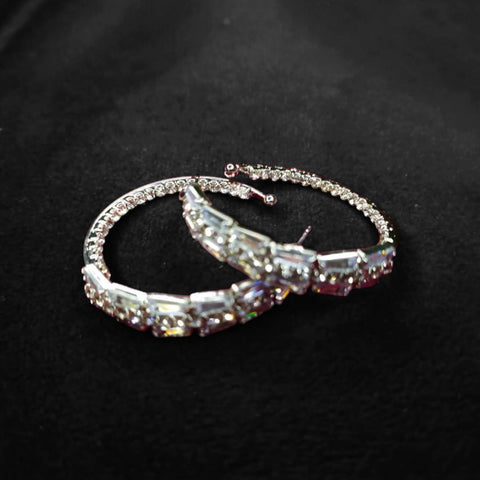 Zirconia Crescent Sparklers (Silver)