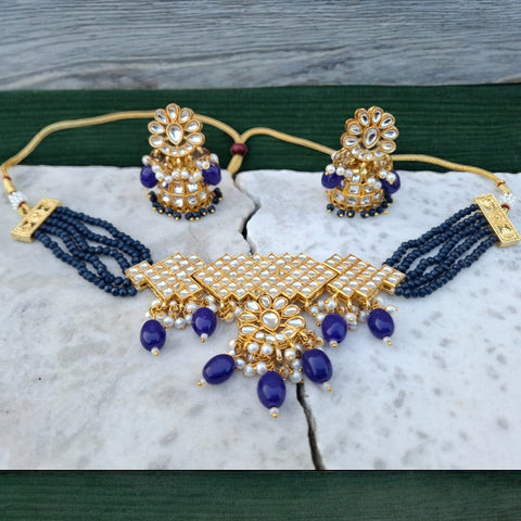 Nazneen Royal Choker & Jhumka Set – Timeless Elegance with Regal Charm