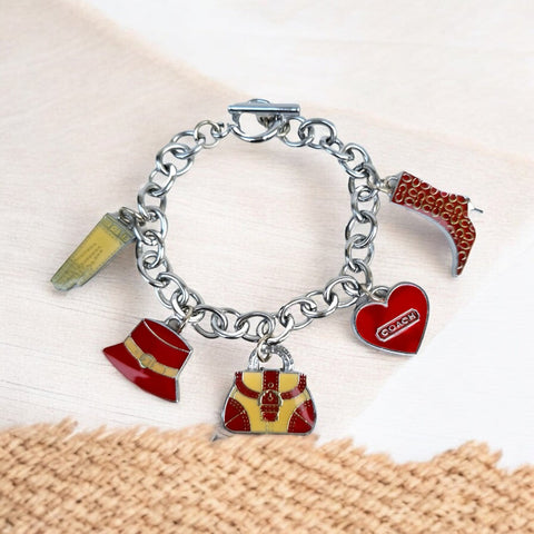Fashion Charm Bracelet – Elegant Silver-Tone Chain for Girls/Women