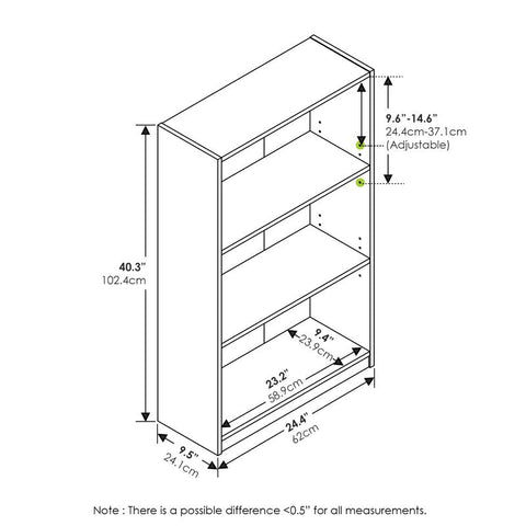 Lansing Standard Bookcase Storage Organizer Rack Decor - waseeh.com