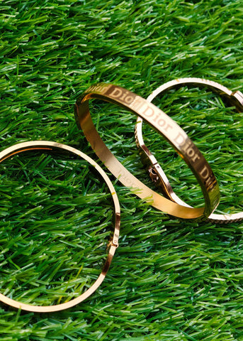 Paris Luxe Stainless Steel Bangle – Designer Style