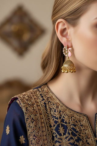 Peacock Jhumkas For Women/Girls