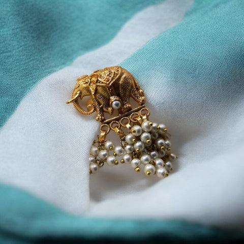 Tusker Majesty Gold-Plated Ring