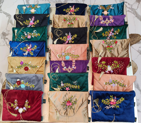 Velvet Quran Juzdan – Hand Embroidered Quran Sharif Cover