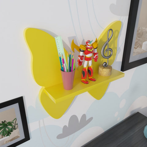 Butterfly Ornament Bedroom Book Organizer Floating Shelve - waseeh.com
