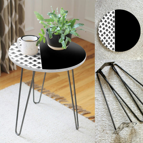 Damru Mist Living Coffee Lounge Center Side Hairpin Table - waseeh.com