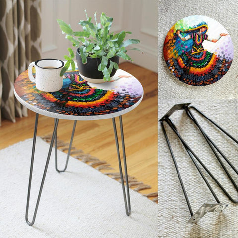 Dodo Chanesar Coffee Sofa Living Lounge Center Side Hairpin Table - waseeh.com