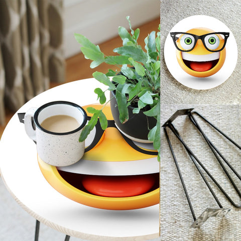 Character Emojis Living Lounge Center Side Hairpin Table - waseeh.com