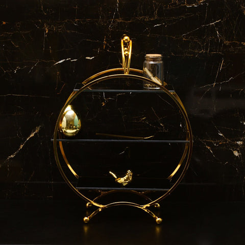 Golden Creative Plate Stand - waseeh.com