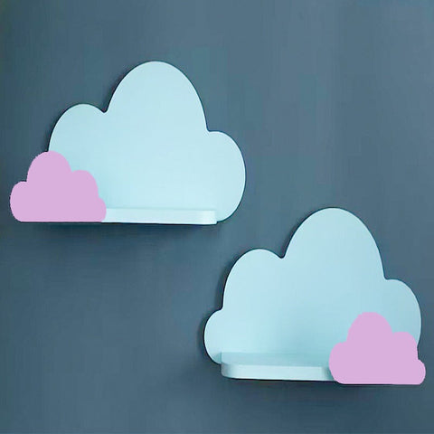 Bury Clouds Kids Bedroom Organizer Floating Shelve (Set of 2) - waseeh.com