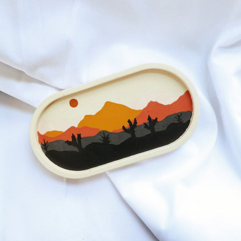 Tarpaulin Mountain Catchall Landscape Decorative Trays