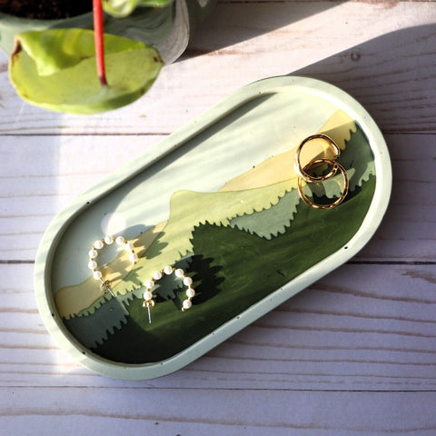 Tarpaulin Mountain Catchall Landscape Decorative Trays