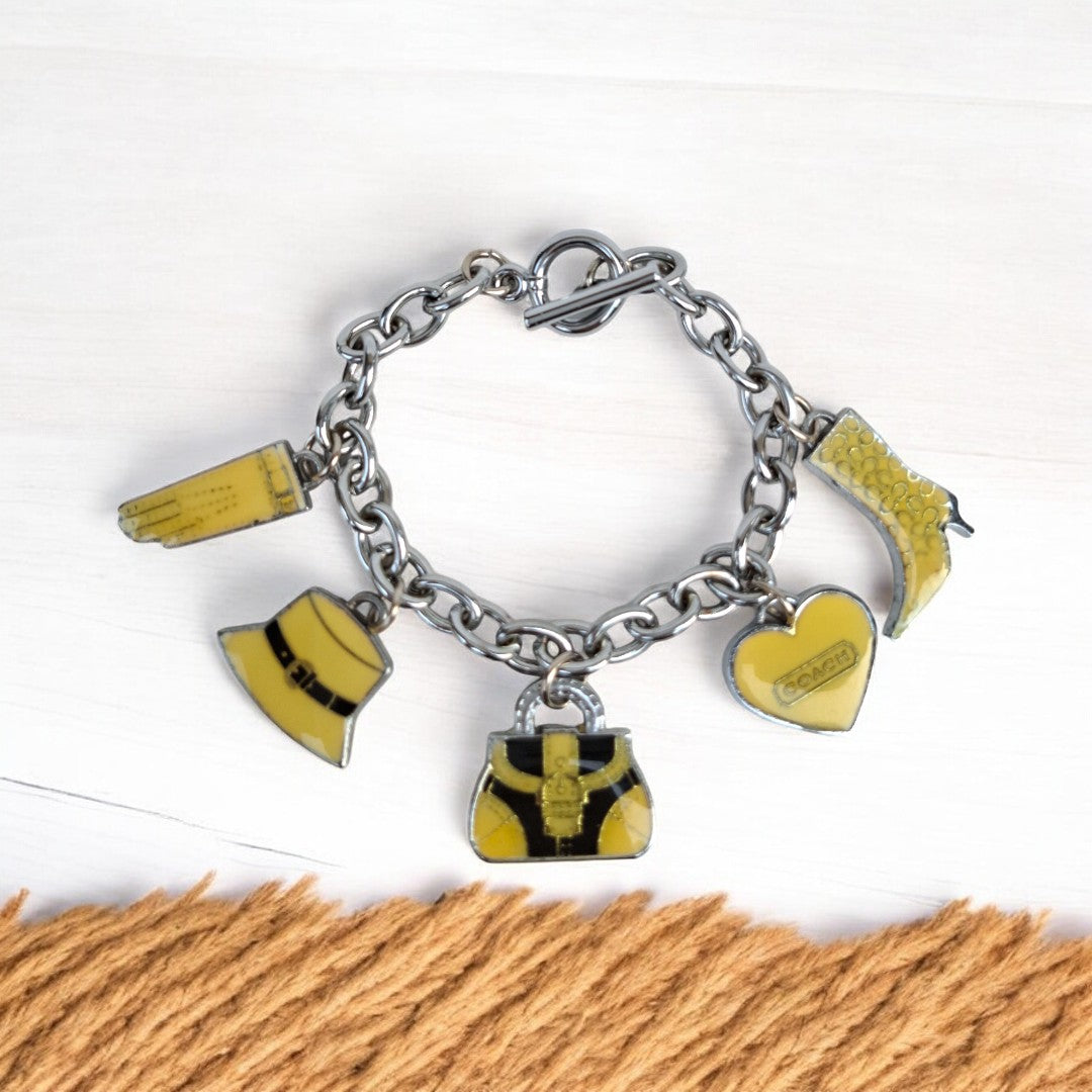 Fashion Charm Bracelet – Elegant Silver-Tone Chain for Girls/Women