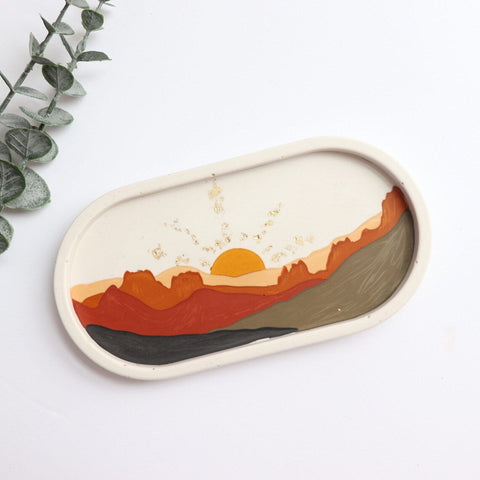 Tarpaulin Mountain Catchall Landscape Decorative Trays